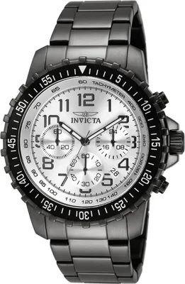 Obrázek produktu pro Invicta Specialty 11370 Pánské Hodinky - Quartz Hnutí - Nerezová Ocel se Stříbrným Ciferníkem - 45 mm