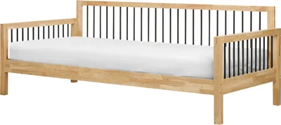 Obrázek produktu pro BELIANI Jednolůžko ze světle hnědého dřeva 90 x 200 cm s moderním lamelovým roštem