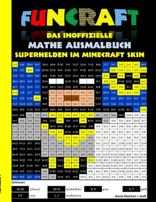Produktbild von Funcraft - Das inoffizielle Mathe Ausmalbuch: Superhelden im Minecraft Skin (Cover Batman)