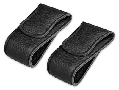 Produktbild von 2 Stück Leder Sonnenbrillenhalter für das Auto