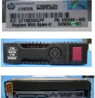 Zdjęcie produktu dla Hpe 845894-001, 3 Tb, 7200 Rpm, 3.5", Sata Iii