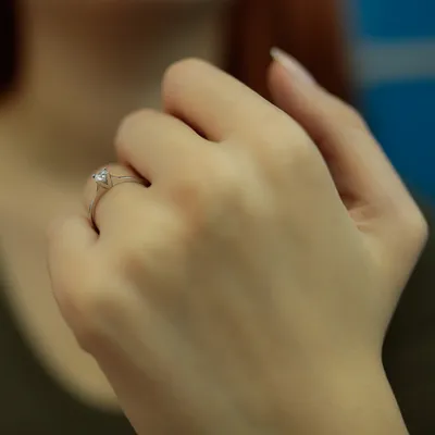 Produktbild von 0,19 Carat Diamant Antragsring 14 Karat Weißgold - 50 (15,90 mm)