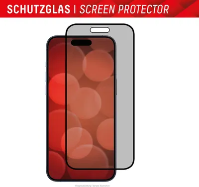 Zdjęcie produktu dla Szkło pancerne Displex Privacy (10H) dla Apple iPhone 15 i iPhone 15 Pro
