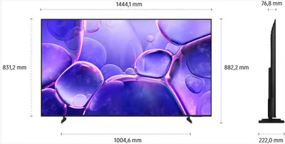 Image de Samsung GU65U8079FU, 165,1 cm (65"), 3840 x 2160 px, LED, Smart TV, Wi-Fi, Noir