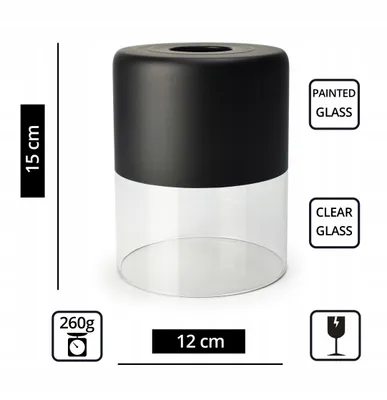 Obrázek produktu pro LUXOLAR - Závěsné svítidlo černé s tónovaným sklem E27 60 W - Stropní svítidlo do obývacího pokoje, kuchyně - Závěsné svítidlo moderní design