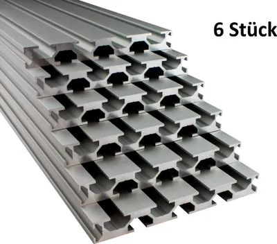 Produktbild von Alu Profil 6 Stück 15x120mm 2m System-, Montage-, Konstruktionsprofil Nut 8