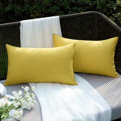 Produktbild von Wasserdichter Kissenbezug 30x50 cm Outdoor Garten Dekokissen Set Gelb