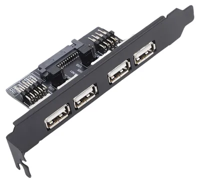 Image de Carte d'extension PCI à double port 9 broches vers 4 ports USB 2.0 (480 Mbps) pour ordinateur de bureau