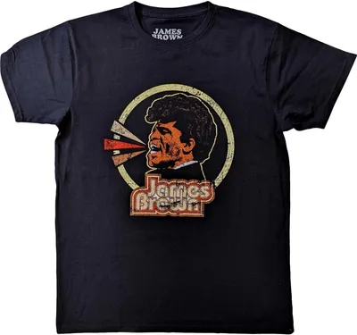 Produktbild von James Brown - T-Shirt Logo für Herren/Damen Uni RO8445 (S) (Schwarz)
