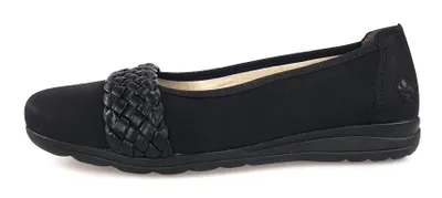 Produktbild von Rieker Nabukino Damenschuhe Ballerinas Schwarz Freizeit, Schuhgröße:36 EU
