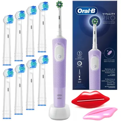 Produktbild von Oral-B | Elektrische Zahnbürste - Vitality Pro D103 - Violett - 8 Aufsätze - Effektive Reinigung