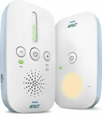 Obrázek produktu pro Dětská audio chůvička Philips AVENT DECT, funkce interkomu, bez rušení, dosah 330 metrů, výdrž baterie 24 hodin, režim Smart ECO, noční světlo, SCD503/26