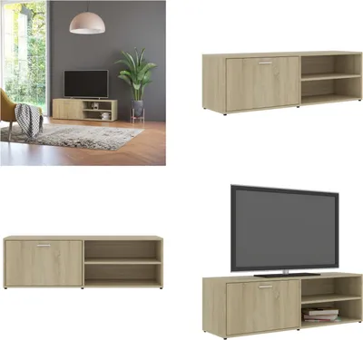 Produktbild von vidaXL TV Schrank Sonoma Eiche 120x34x37 cm Holzwerkstoff - TV-Schrank - TV-Schränke - Fernsehschrank - Fernsehschränke