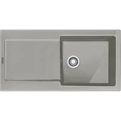 Produktbild von Franke 124.0380.342 Keramikspüle Maris MRK 611 100 mit Abtropffläche in perlgrau matt reversibel