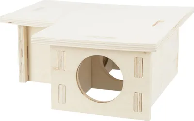 Image de TRIXIE Maison pour rongeurs avec 3 compartiments 30x12x30 cm Bois