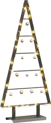 Produktbild von vidaXL Metall Weihnachtsbaum mit Ständer Schwarz 90 cm Stahl