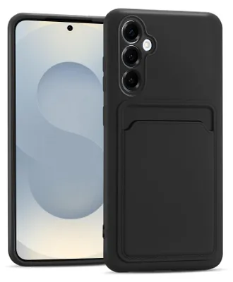 Immagine prodotto di Custodia per cellulare per Samsung Galaxy S25 cover protettiva in silicone con slot per schede Slim Wallet Case, nero