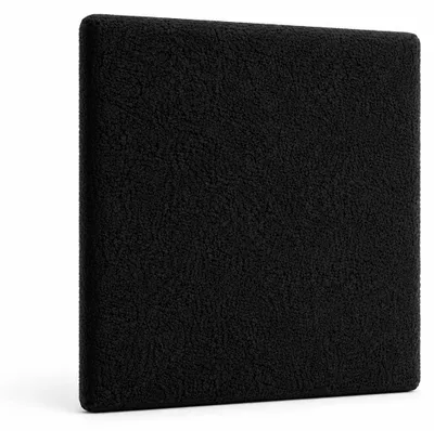 Image de LIKMA Panneau Mural Rembourré Bouclé Noir 30x30 cm Coussin Mural Capitonné Tête de Lit Moderne Panneau Acoustique Protection Murale Quelle 100