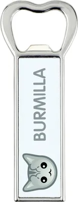 Obrázek produktu pro Burmilla – otvírák na lahve s grafikou a logem značky Art-Dog