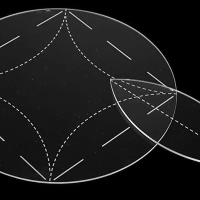 Produktbild von Acryl Schneidelineal für Rundschablonen – Multifunktionale Vorlage für Patchwork und Nähprojekte, 10 Zoll