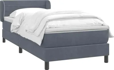 Obrázok produktu pre vidaXL Box spring posteľ s matracom tmavosivá 80x210 cm zamat