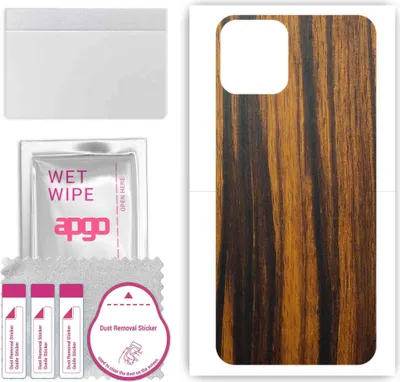 Produktbild von apgo Rückseite Schutzfolie, Skin, kompatibel mit Blackview Oscal C20, Hinten Displayschutzfolie aus Vinylfolie, kratzfest, einfache Montage - Tigerwood