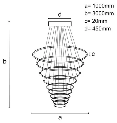 Obrázek produktu pro LED závěsné svítidlo s dálkovým ovládáním, 365 W - J4373/B