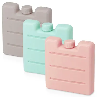 Produktbild von Excellent Houseware | Kühlakkus 3er Set - 100 ml - 8x7,5 cm - für Kühltasche - Wiederverwendbar