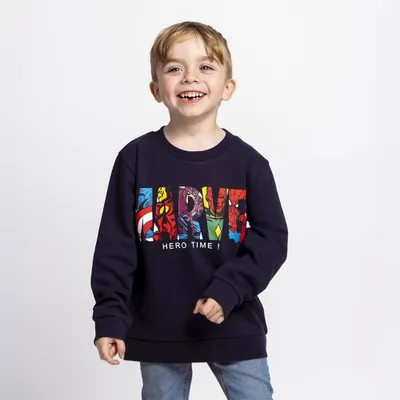 Produktbild von Cerda Group Baumwolle Brushed Marvel Sweatshirt Blau 4 Years Blau 4 Years