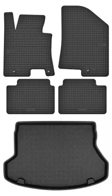 Produktbild von Gummimatten + Kofferraumwanne für Hyundai i30 II 2012-2017 (Kombi) – Schwarz, passgenau – Wielganizator