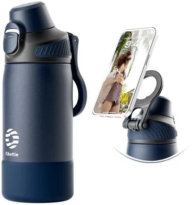 Productafbeelding van Thermosfles met Rietje - Dubbel Drink Systeem - 600 ml