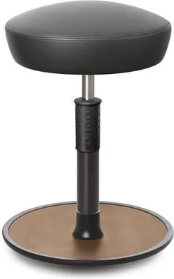 Produktbild von Sitz- Stehhocker Free Regular Hutsitz Boxmark Leder Grau schwarz /Natur.