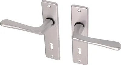 Immagine prodotto di Maniglia per porta con piastra in alluminio modello a farfalla - per set