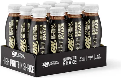 Produktbild von Optimum Nutrition High Protein Shake – 12 Flaschen a 330 ml Chocolate