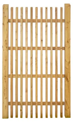 Produktbild von Ligna Gard Lattenzaun Lugano abgeschrägt 90x180 cm Holzzaun Lärche mit abgeschrägten Latten