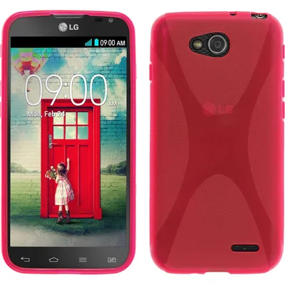 Produktbild von PhoneNatic Case kompatibel mit LG L90 Dual - pink Silikon Hülle X-Style Cover