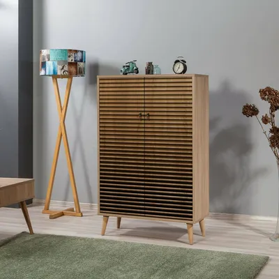 Productafbeelding van Andalusiet - Kast, 80x36x127h cm Eikenbruin, 3 Planken