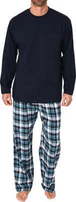 Produktbild von Herren Schlafanzug lang mit Flanell-Hose - 223 101 10 872 ; marine , 56