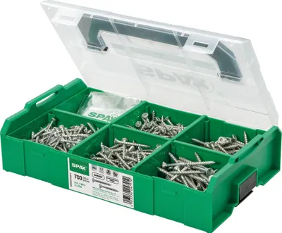 Image de SPAX® 5000009162019 SPAX® Holzschrauben Sortiment L-BOXX Mini WIROX 5000009162019, 703 St.