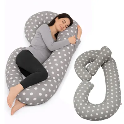 Produktbild von ODOL-PLUSZ C-förmiges Schwangerschaftskissen Ergonomisches Stillkissen & Seitenschläferkissen 120 cm Pregnancy Pillow Body Pillow
