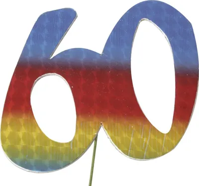 Immagine prodotto di PaperStyle 2514060 Anniversario numero 60 colorato