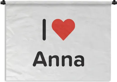 Produktbild von MuchoWow® Wandteppich Wandbehang Ich liebe - Anna - Mädchen 60x45 cm Tapisserie Dekoration Wandtuch - Das Schlafzimmer