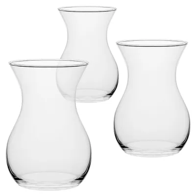 Produktbild von Glasvase „Belly“ 3er Set 18 x 12cm – Blumenvasen aus Glas - 3 Stück