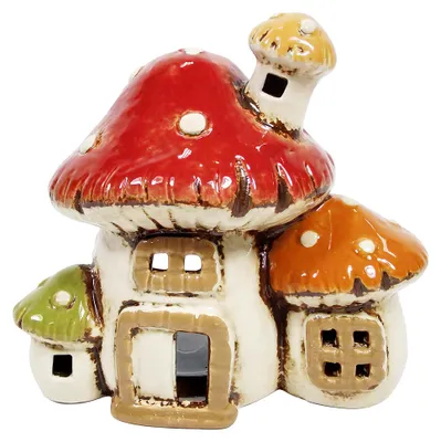 Immagine prodotto di Candeliere per tealight, modello "Haus", bianco, in Vetroceramica, marca Clayre & Eef