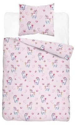 Produktbild von Bettwäsche, Baumwollbettwäsche für Kinder 160x200 xoxo 5861a Einhörner