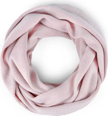 Produktbild von Damen Loopschal Strickschal Schlauchschal Schal Feinstrick einfarbig Neverless® rosa