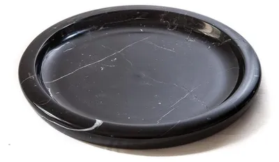 Image de Bol en marbre, 32 cm, noir et élégant