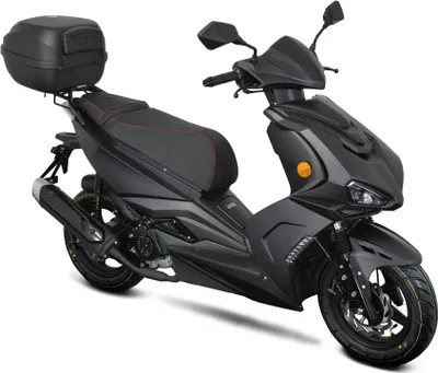 Produktbild von Motorroller Striker 50ccm 45km/h Euro 5, mattschwarz mit Top Case GT Union