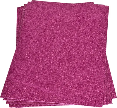 Produktbild von Moosgummiplatte Glitter pink 200 x 300 x 2 mm