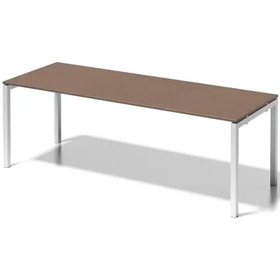 Produktbild von Schreibtisch Cito BxTxH 220x80x74cm nußbaum Gestell verkehrsweiß